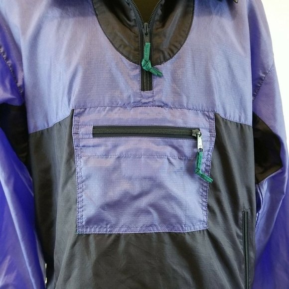 Sierra Designs Long Sleeve Pullover Windbreaker Mens Medium Drawstring Rain Coat - Picture 5 of 9